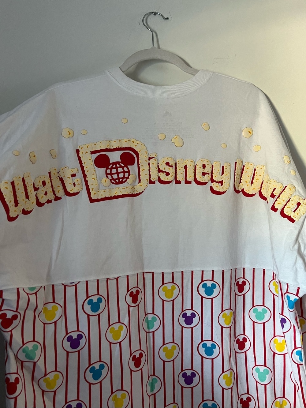 Disney Parks Popcorn + Ballon Spirit Jersey Striped Pattern Multicolored Mickey - Picture 12 of 14